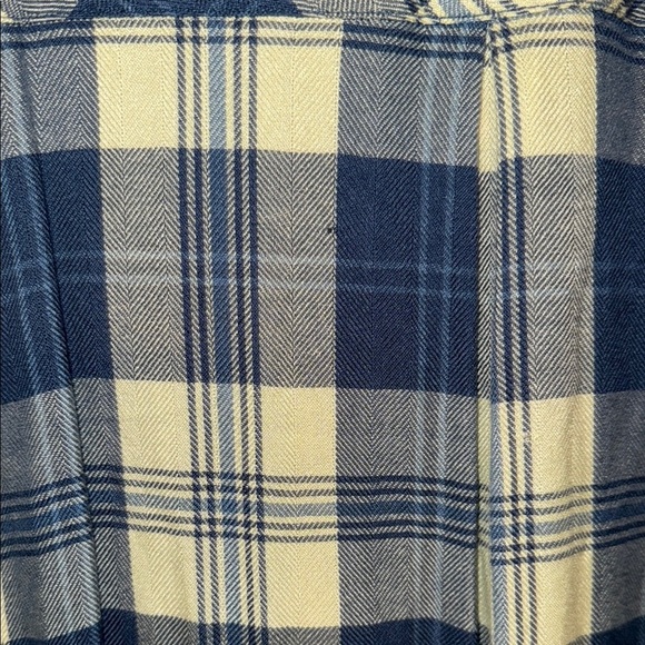 Rails Brit Blue and Cream Sleeveless Shirt with Classic Plaid - XS - B6 - Picture 5 of 7